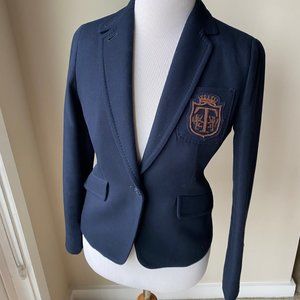 Talbots Embroidered Crest Jacket - Size 0P